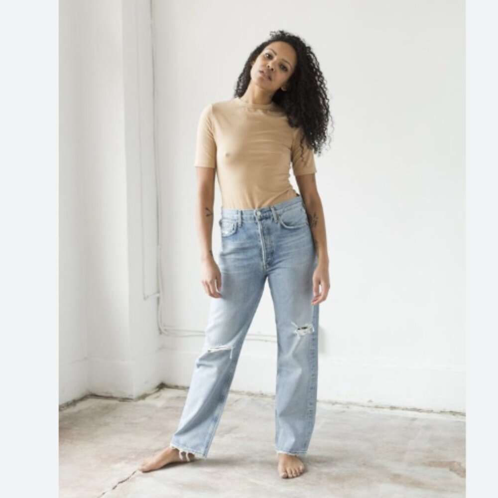 Agolde 90's Mid Rise Loose Fit Jeans in Captured Size 26